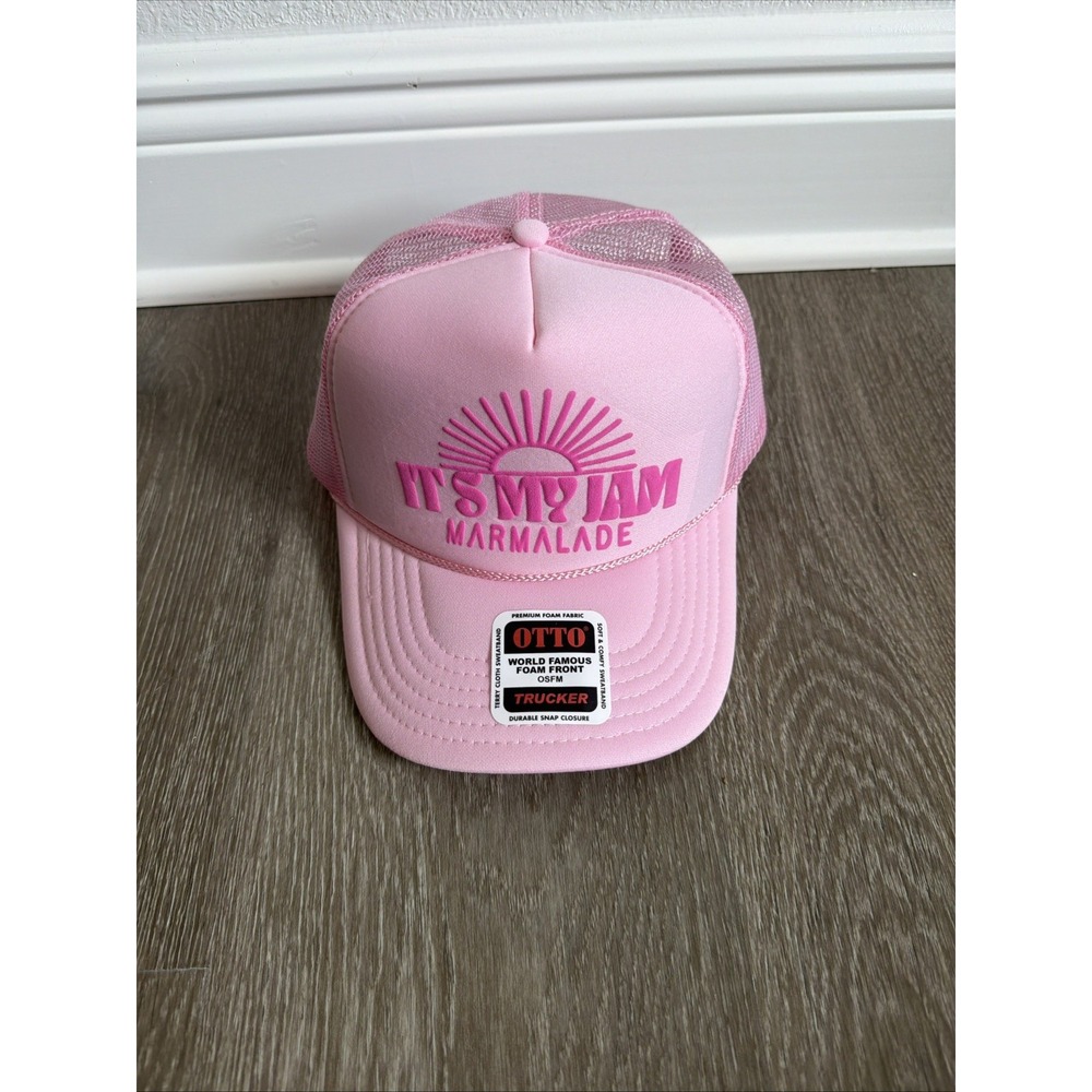 It's my jam, marmalade pink trucker hat. Siesta Key, Florida